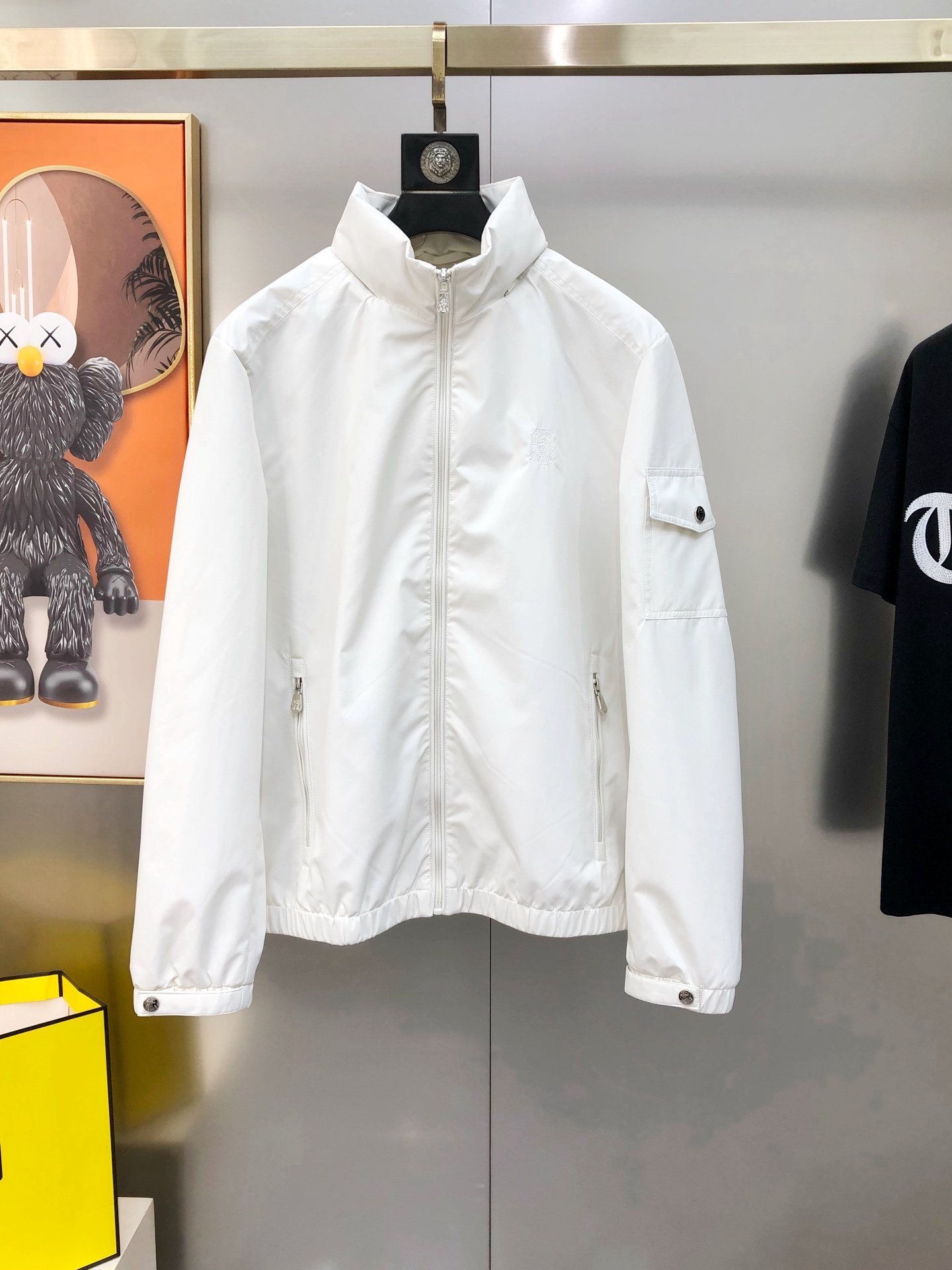 Brunello Cucinelli Veste technique à capuche – Blanc