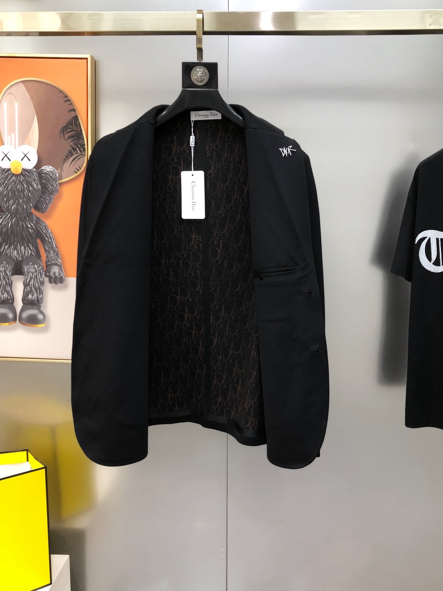 Dior Blazer en maille structurée – Noir