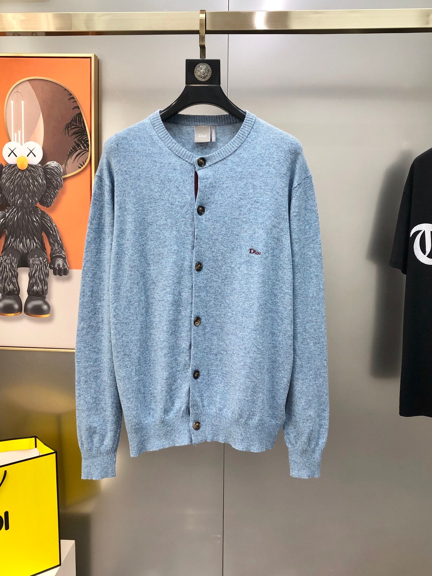 Dior Cardigan en maille – Bleu ciel