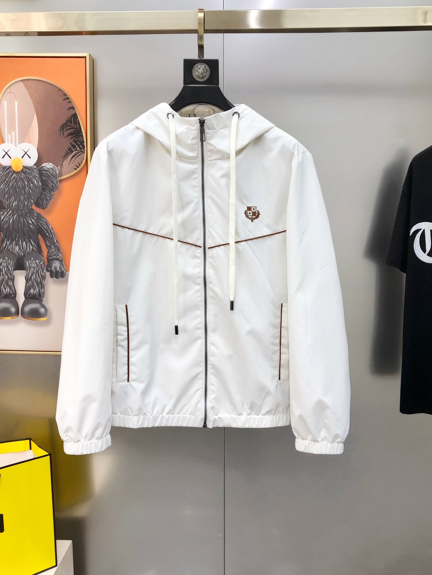 Loro Piana Veste légère à capuche – Blanc