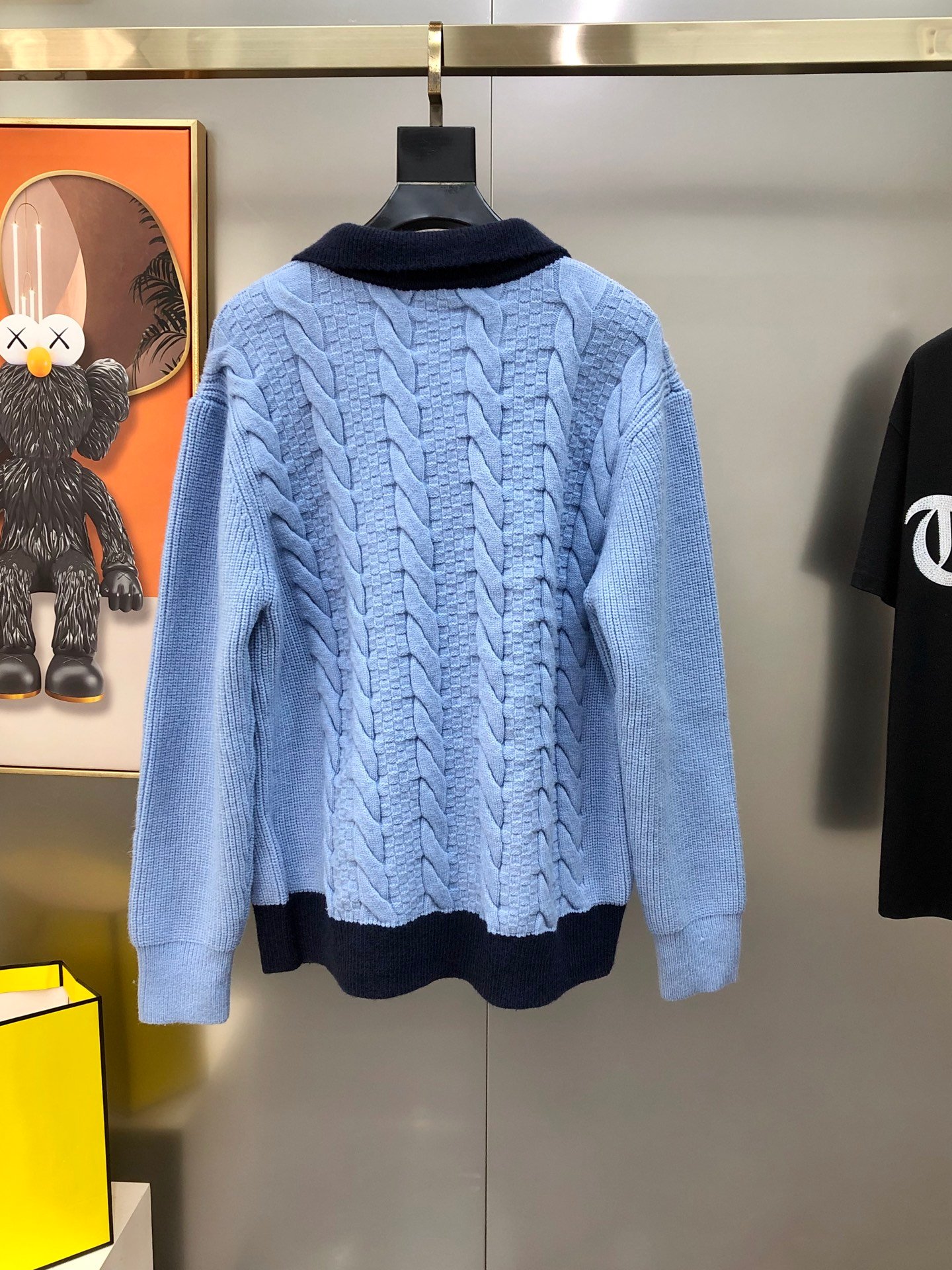 Louis Vuitton Cardigan torsadé – Bleu ciel - vue 5