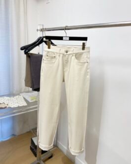 Louis Vuitton Jean en denim Monogram brodé – Écru