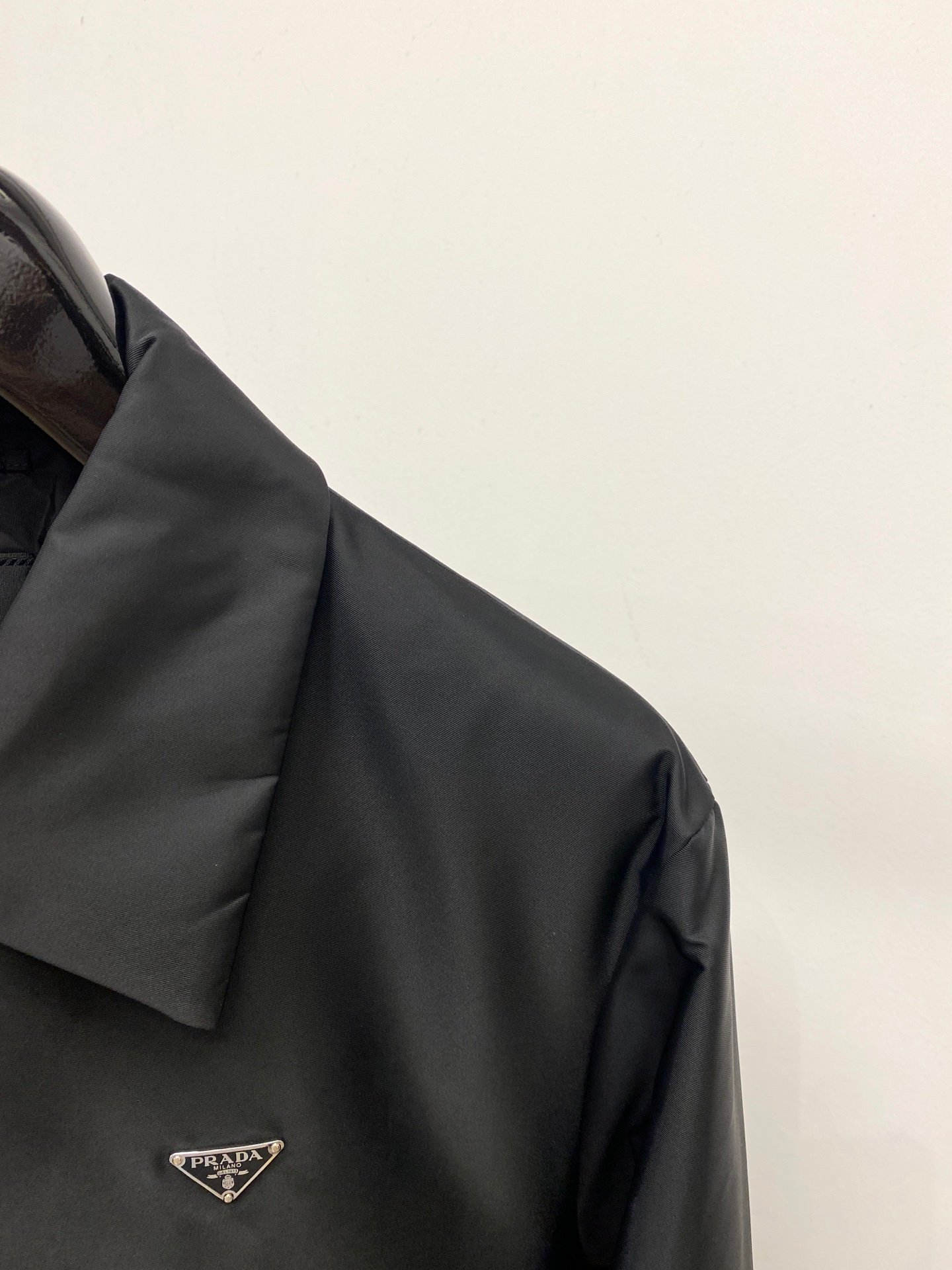Prada Veste légère à logo Triangle – Noir - vue 3