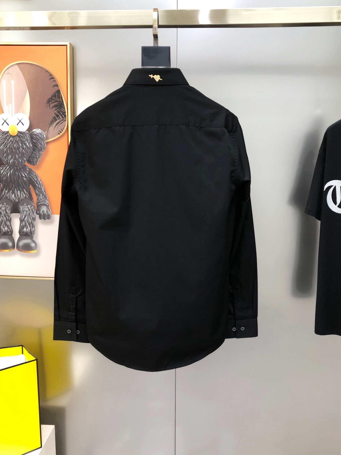 Thom Browne Chemise en popeline à col brodé – Noir - vue 5