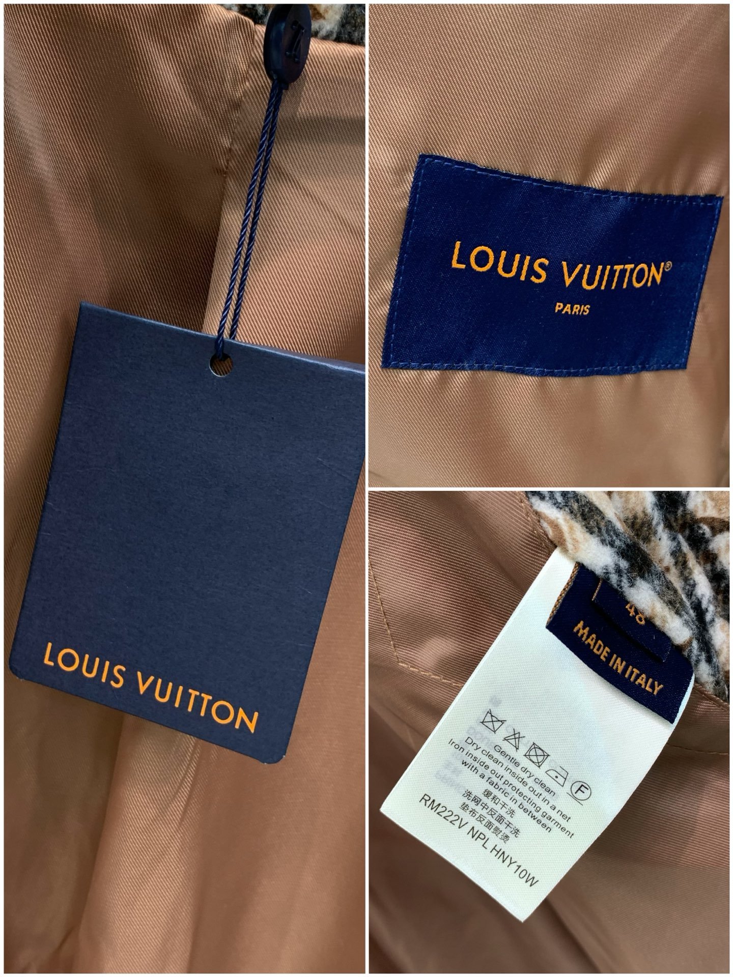 Louis Vuitton Veste à carreaux avec monogramme brodé Beige et bleu - vue 8