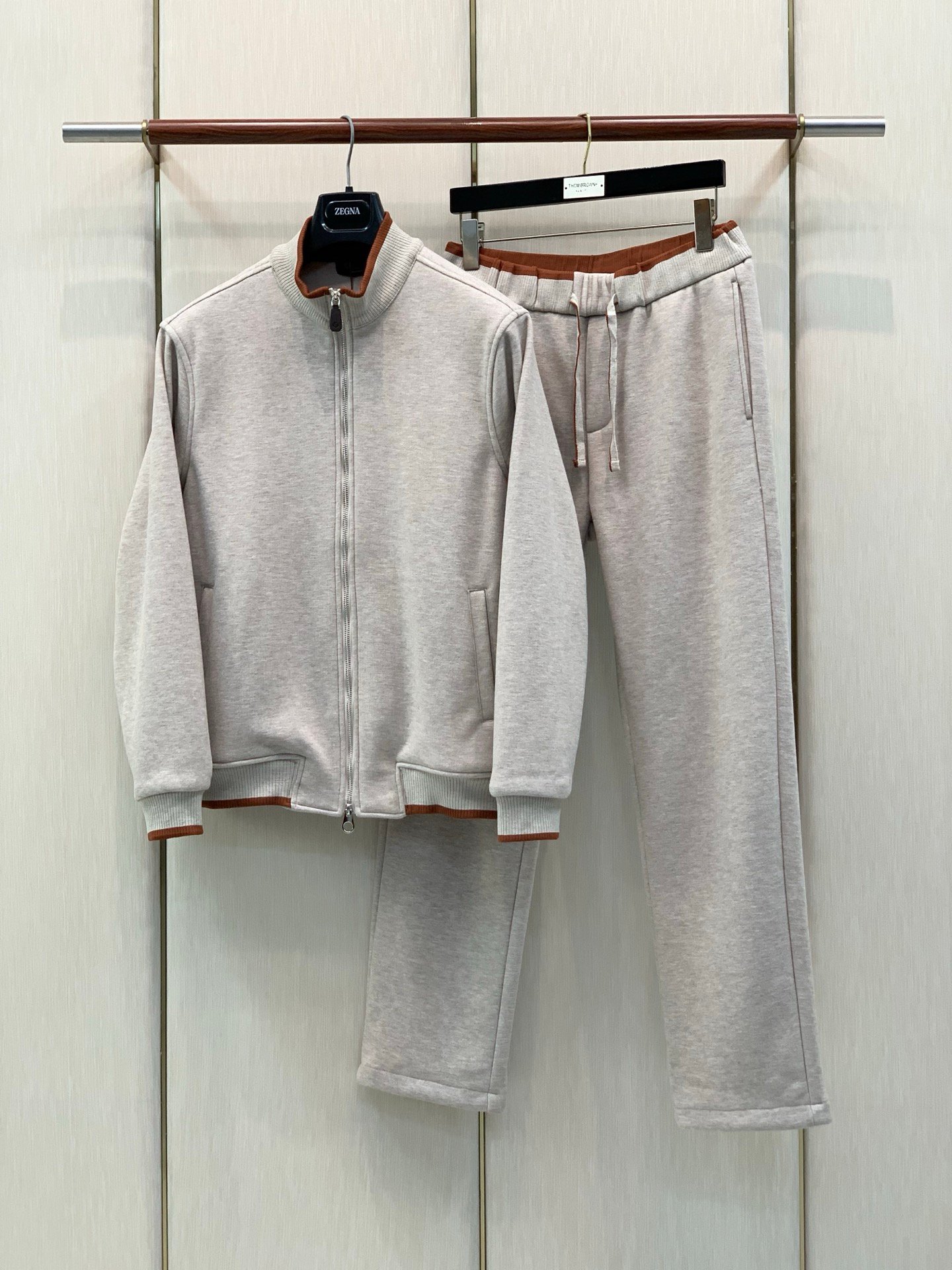 Loro Piana Ensemble jogging à col montant zippé