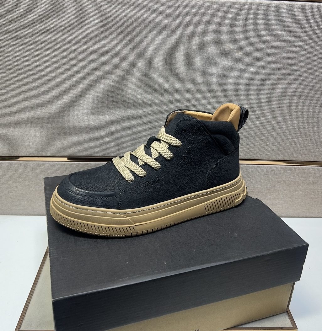 UGG Baskets montantes à lacets et semelle contrastée Bleu nuit - vue 4