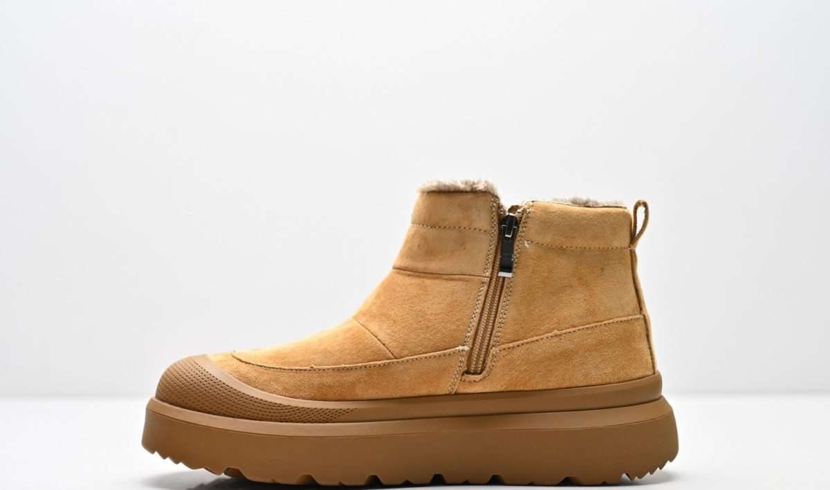 UGG Bottines zippées à plateforme crantée Camel
