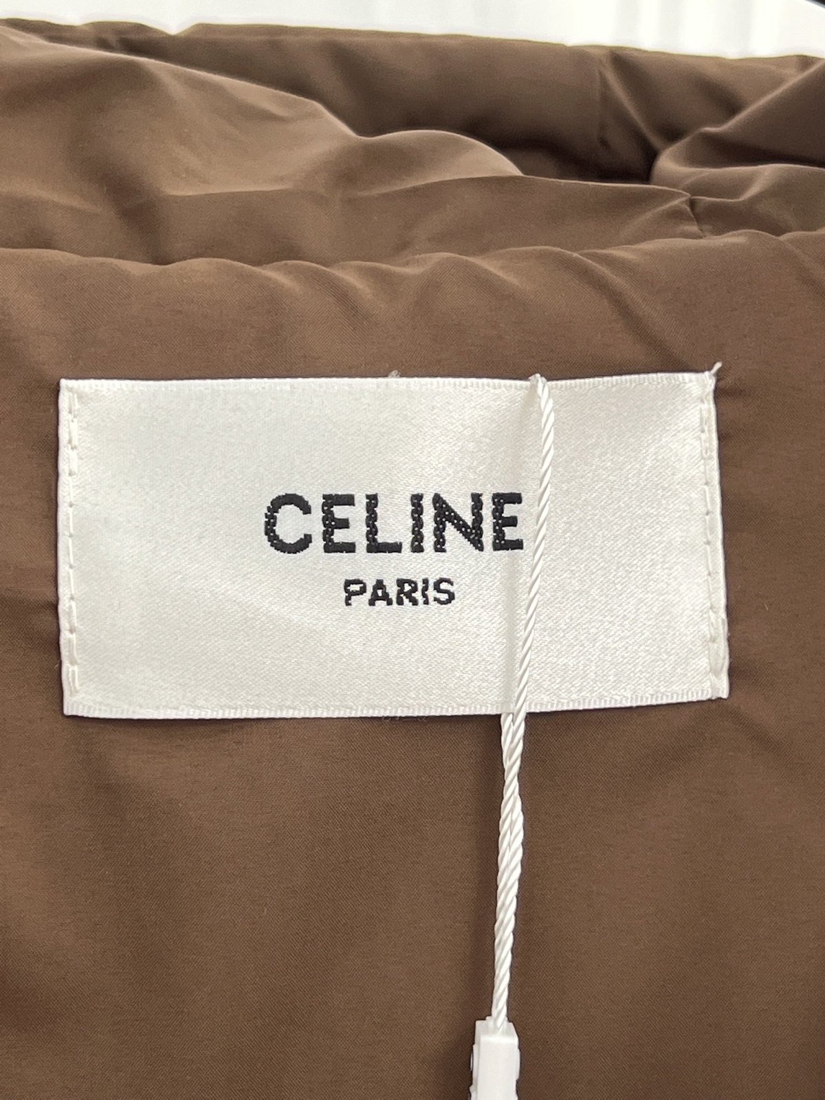 Celine Doudoune sans manches à capuche chocolat - vue 5
