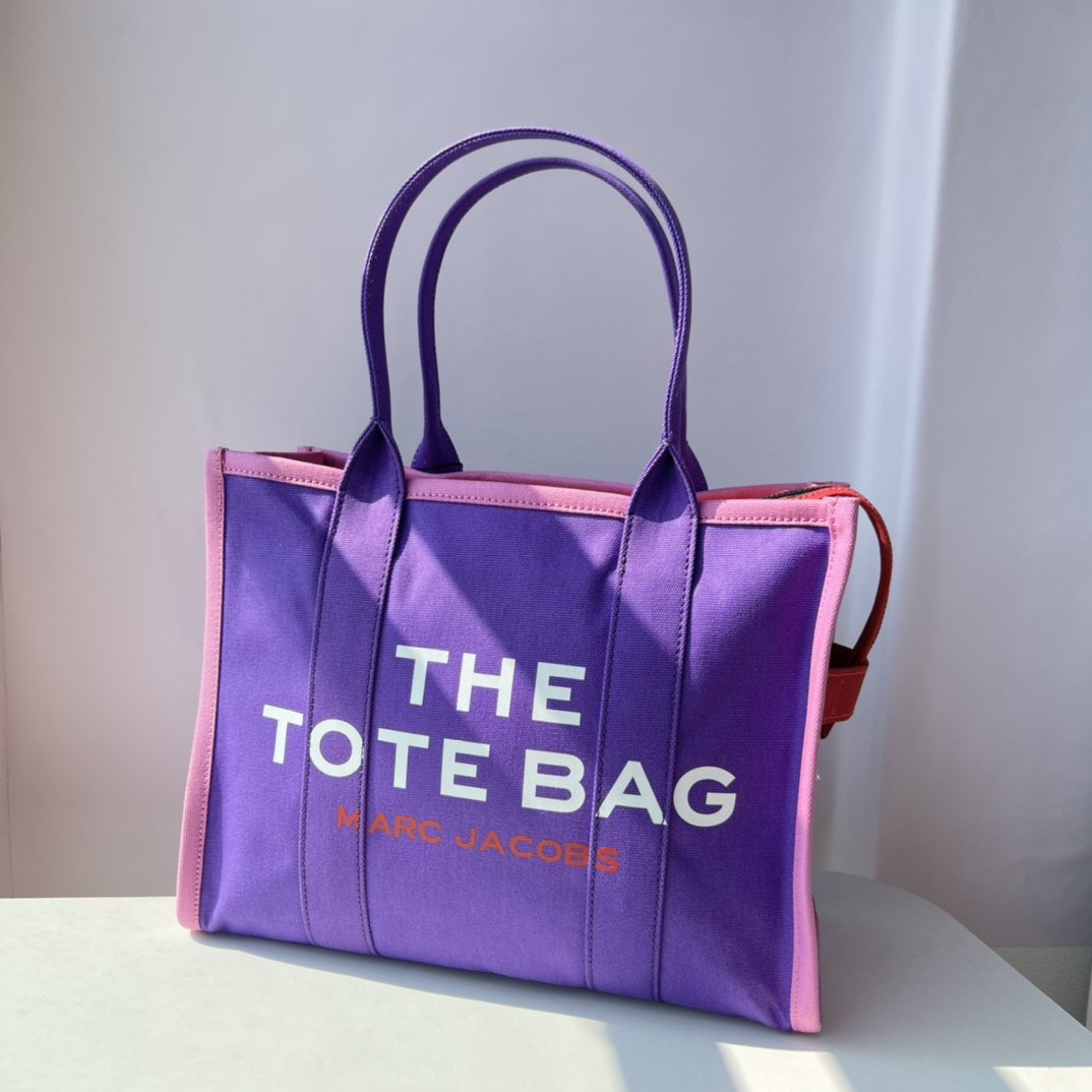 Marc Jacobs The Tote Bag en toile bicolore violette
