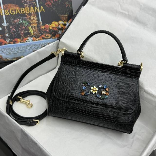 dolce & gabbana sac sicily miniature à bijou floral