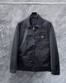 Prada Blouson léger zippé en toile lisse