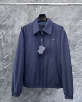 Prada Veste légère zippée à doublure contrastée