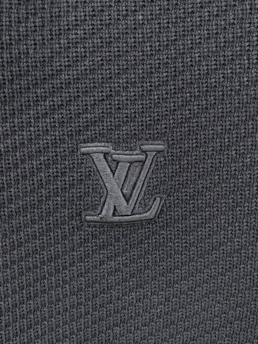 Louis Vuitton Veste zippée en maille texturée à col montant – Image 3