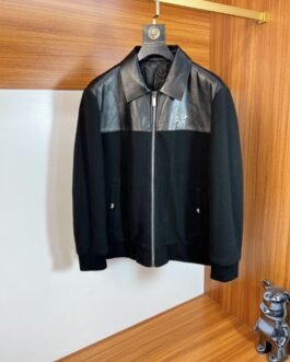 Loewe Blouson zippé à empiècement effet cuir