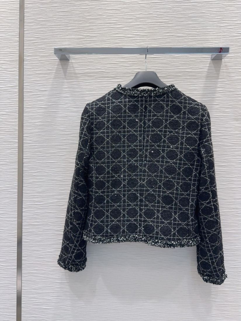 Dior Veste courte en tweed à boutons décoratifs – Image 2