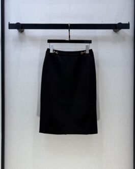 Gucci Jupe droite taille haute à ceinture lisse